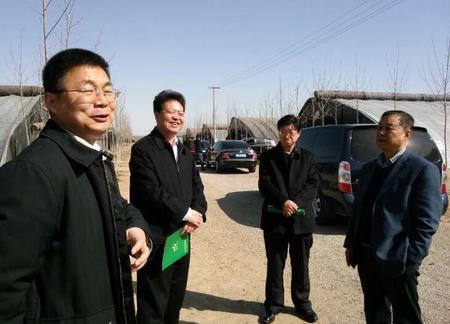 到翔天集团蒋庄基地进行实地考察并与翔天集团肖俊培董事长就香菇栽培