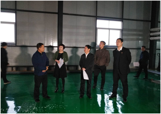 翔天集团董事长肖俊培(右一)河北省科技厅副厅长张涛(左二 涿州市